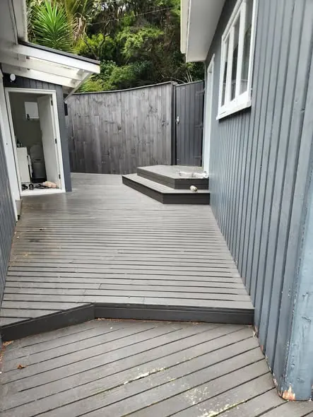 Before: Full deck replacement and redesign in Henderson Valley
