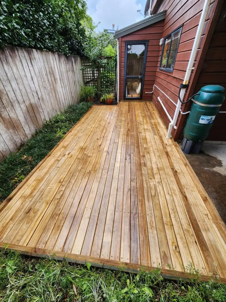 After: Pine deck replacement and renovation in Hobsonville