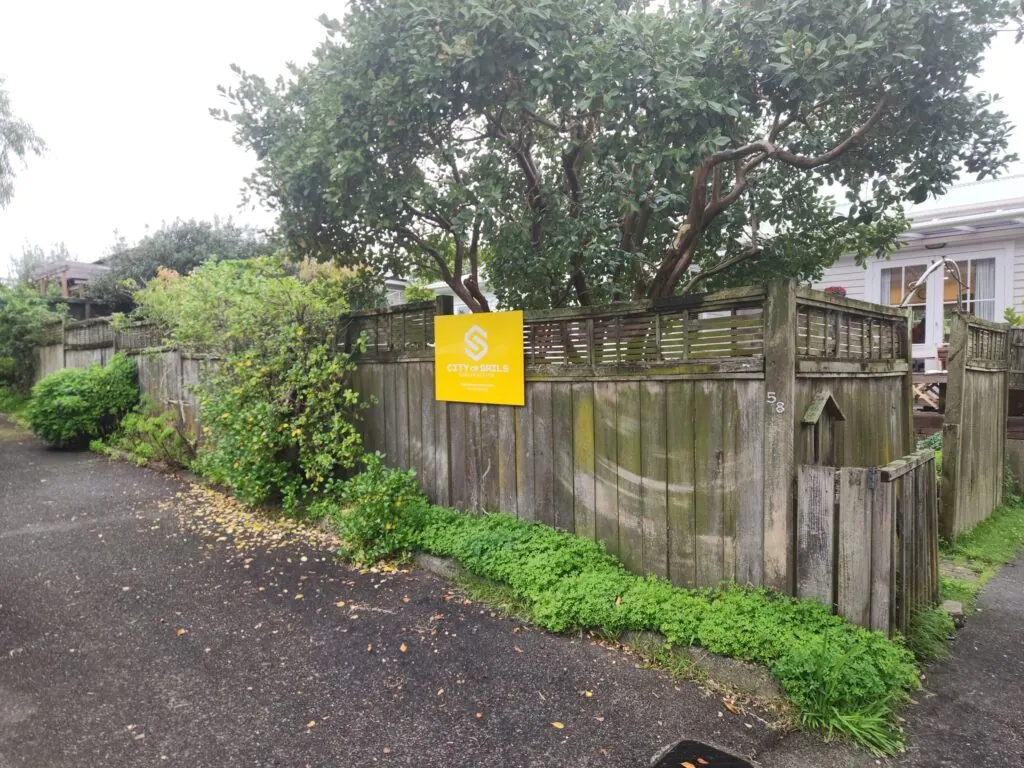 Before: Kwila vertical slat boundary fence in Avondale