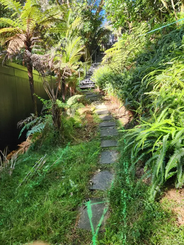 Before: Front stairway and access steps in Titirangi