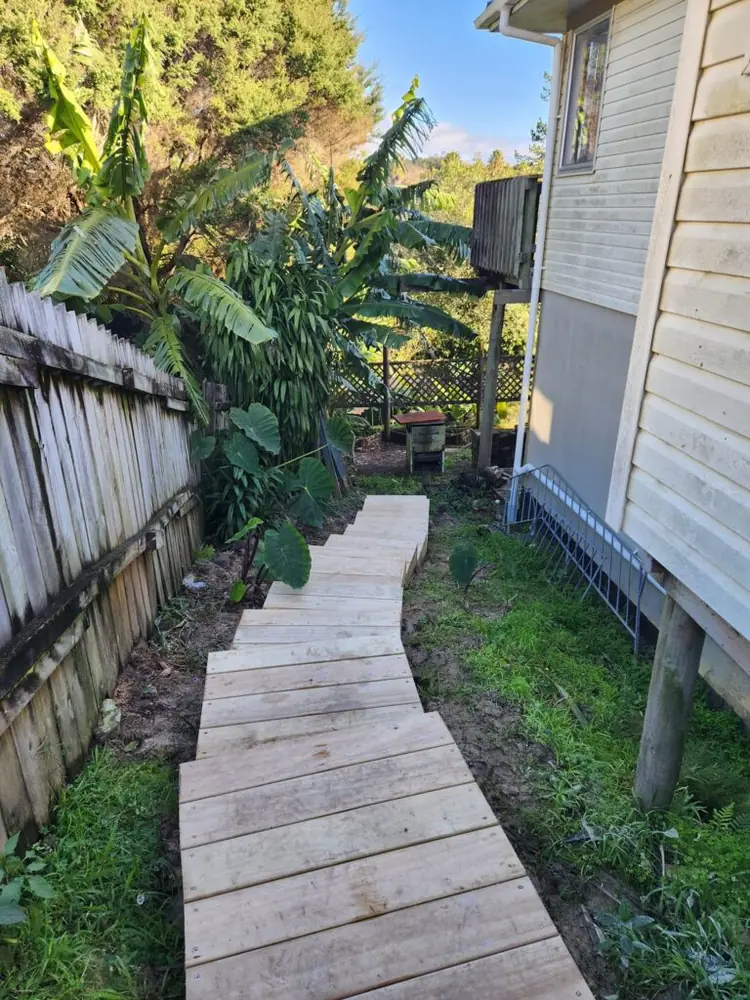 After: Side access walkway and timber steps in Massey