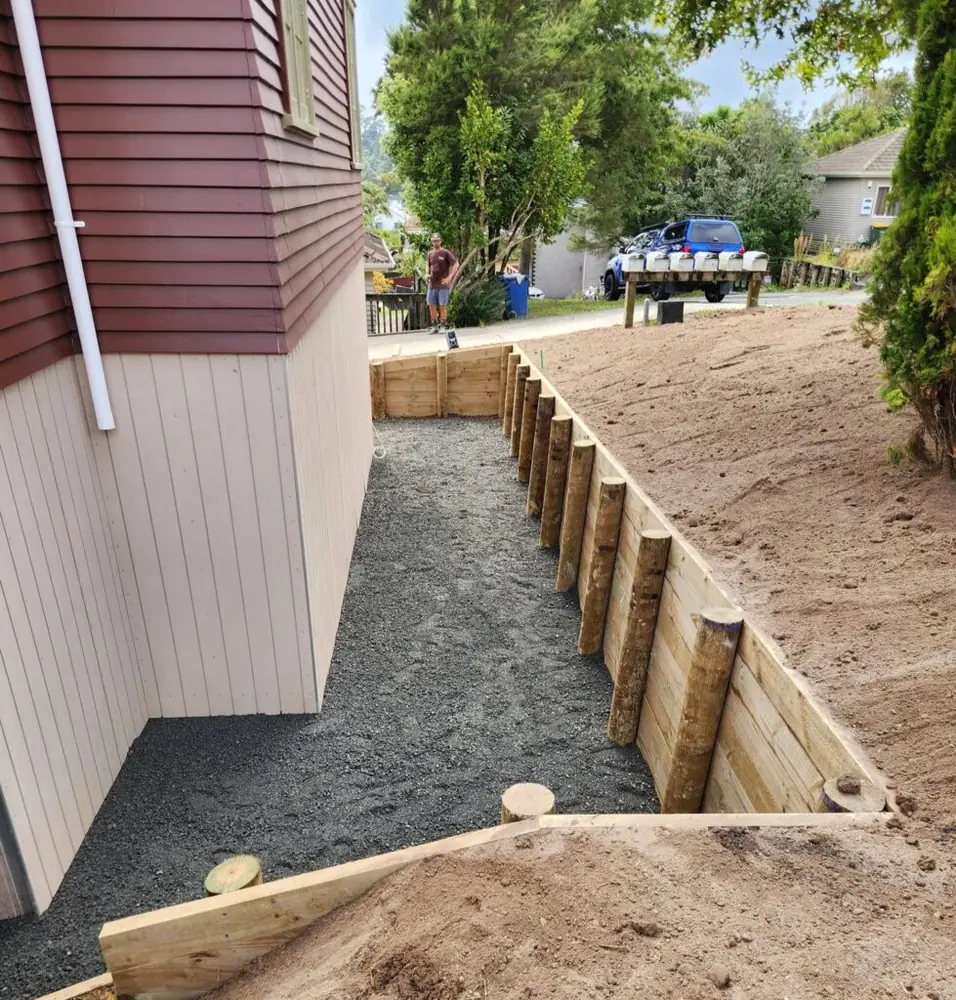 After: Retaining wall installation and excavation in Henderson